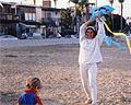 Kids flying kites in Long Beach