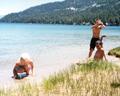 children at Donner Lake
