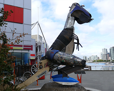 vancouver science world t-tex statue