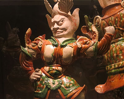 art institute chicago tang dynasty ceramic guardian figure