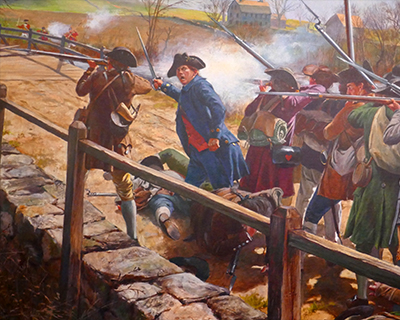 mural battle of north bridge concord ma